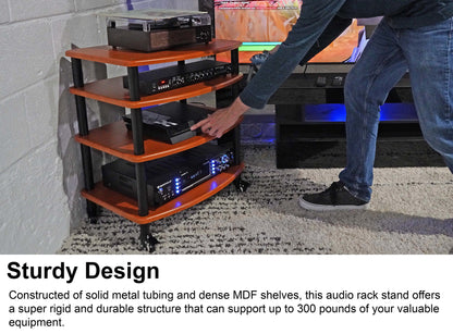 FLX Classic Wood 4-Shelf + Classic Wood Add-On Shelf Bundle