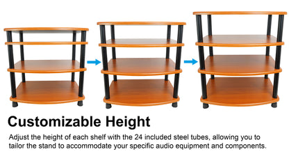 FLX Classic Wood 4-Shelf + Classic Wood Add-On Shelf Bundle