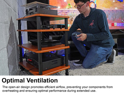 FLX Classic Wood 4-Shelf + Classic Wood Add-On Shelf Bundle