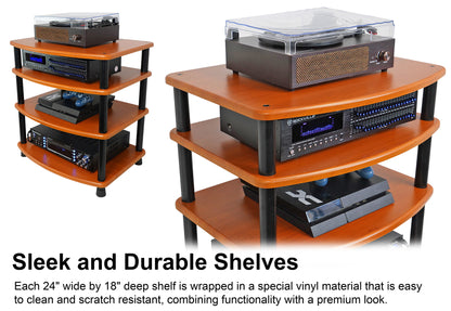 FLX Classic Wood 4-Shelf + Classic Wood Add-On Shelf Bundle