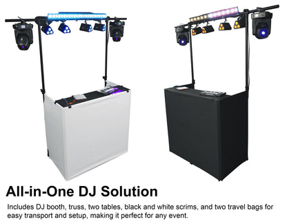 ROCKBOOTH TRUSS DJ Booth + BATTERY PAR 50 White 2-Pack Bundle