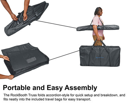 ROCKBOOTH TRUSS DJ Booth + BATTERY PAR 50 White 2-Pack Bundle