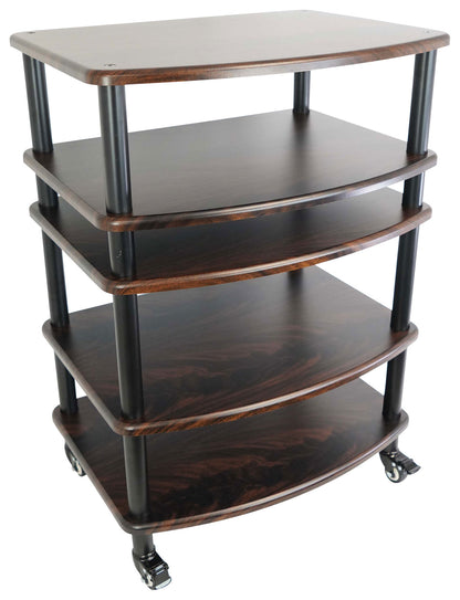 FLX Dark Wood 4-Shelf + Dark Wood Add-On Shelf Bundle