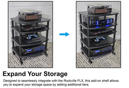 FLX Black 4-Shelf + FLX Black Add-On Shelf Bundle