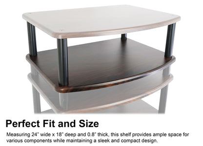 FLX Dark Wood 4-Shelf + Dark Wood Add-On Shelf Bundle