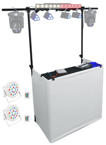 ROCKBOOTH TRUSS DJ Booth + BATTERY PAR 50 White 2-Pack Bundle