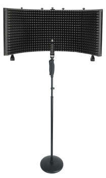 RVMIC4 V2 Mic Stand + RockShield 3 Isolation Shield Bundle