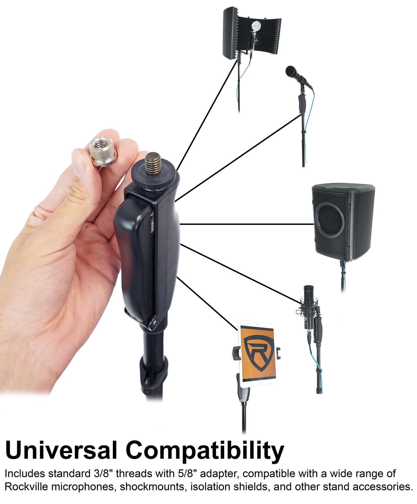 RVMIC4 V2 Mic Stand + iStand 22 Holder Bundle