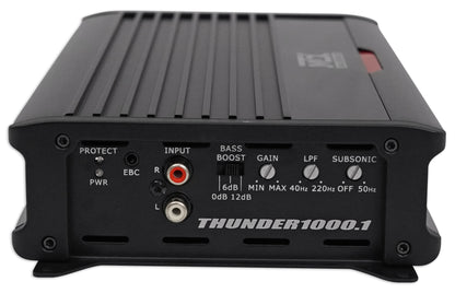 MTX THUNDER1000.1 1000 Watt RMS Mono Class D 1-Ohm Car Amplifier+Home Speakers