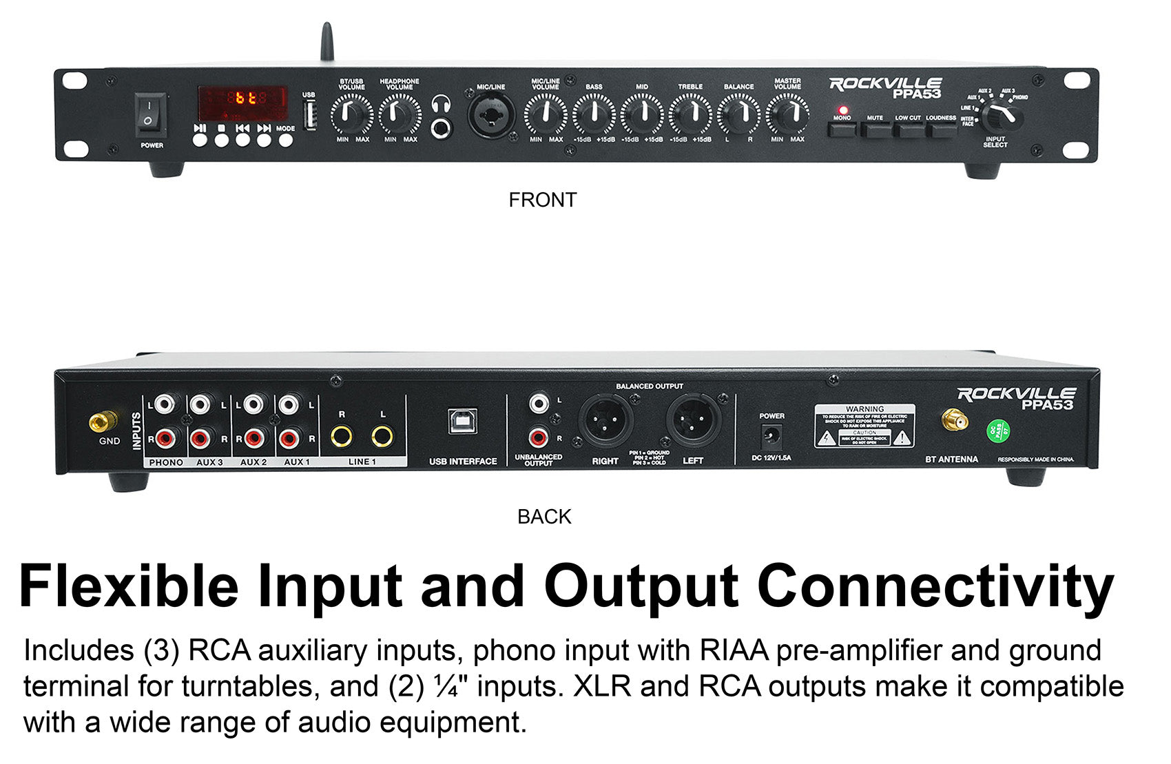 PPA53 Preamp + PRO‑M50 Studio Headphones Bundle