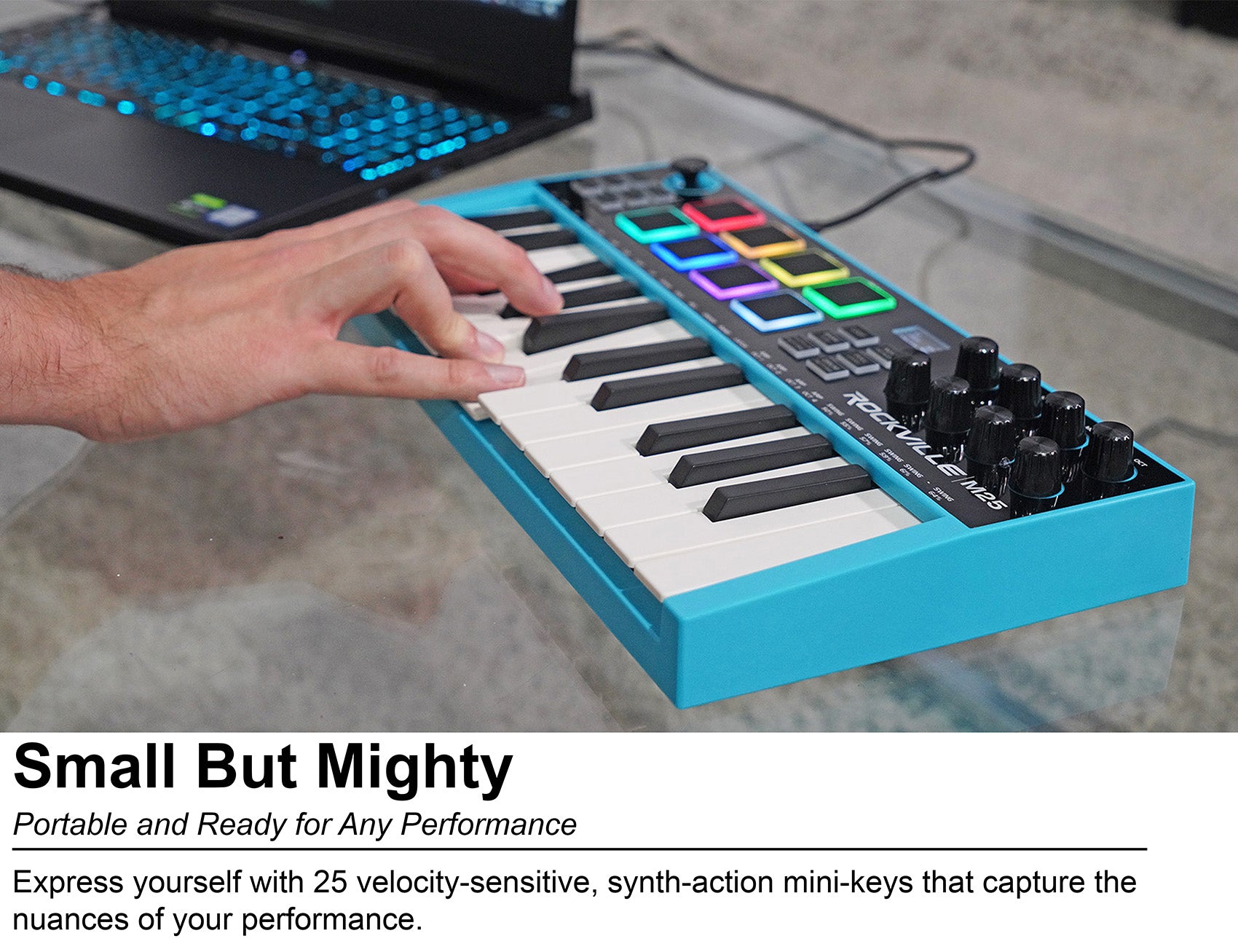 M25 Wireless MIDI Keyboard 25-Key + RCM PRO Condenser Microphone Bundle