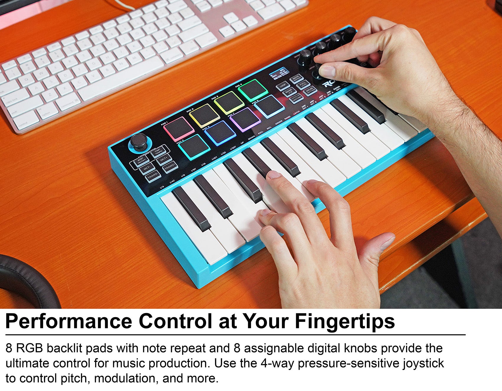 M25 Wireless MIDI Keyboard 25-Key + RCM PRO Condenser Microphone Bundle