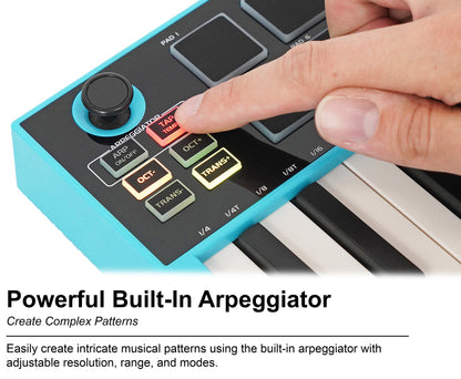 M25 Wireless MIDI Keyboard 25-Key + RCM PRO Condenser Microphone Bundle