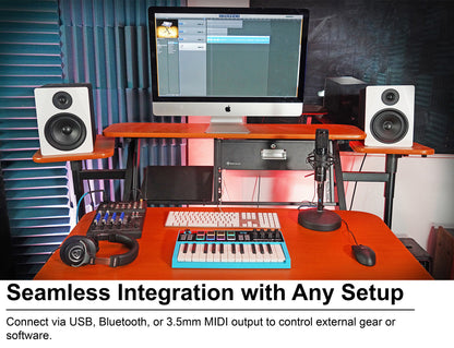 M25 Wireless MIDI Keyboard 25-Key + RCM PRO Condenser Microphone Bundle