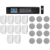 WET-6 White 10-Pack + CCL6T White 12-Pack + RCS350-6 Amplifier Bundle