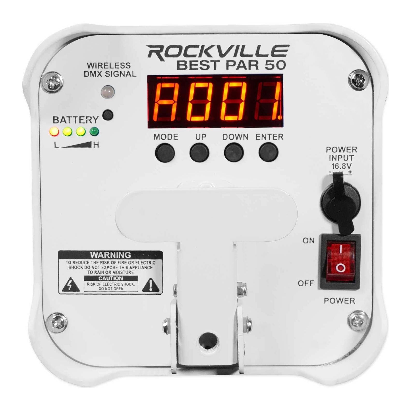 BEST PAR 50 White 10-Pack + ROCKFORCE W2 Controller Bundle