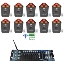 RockWedge LED 10-Pack + ROCKFORCE W2 Controller Bundle