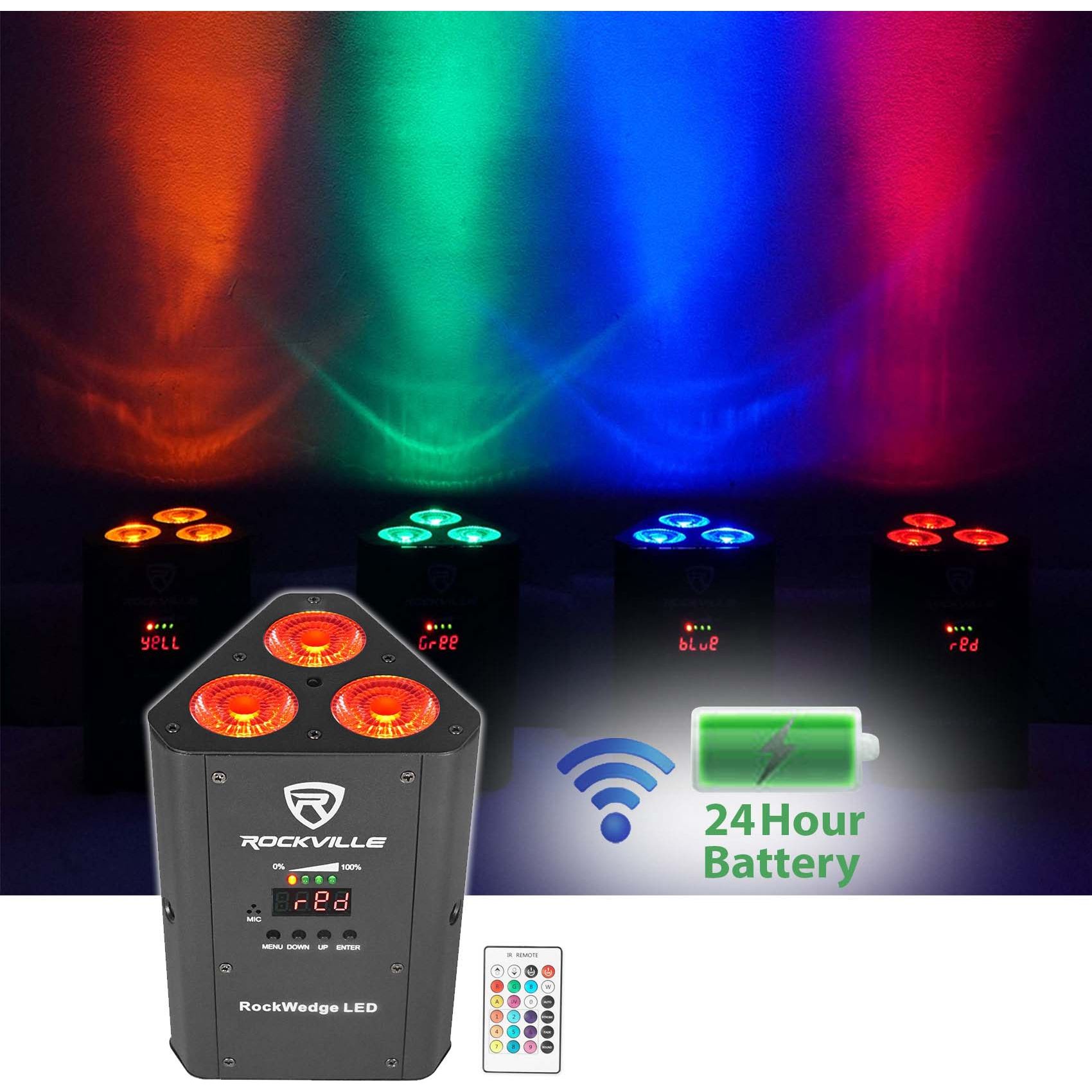 RockWedge LED 10-Pack + ROCKFORCE W2 Controller Bundle