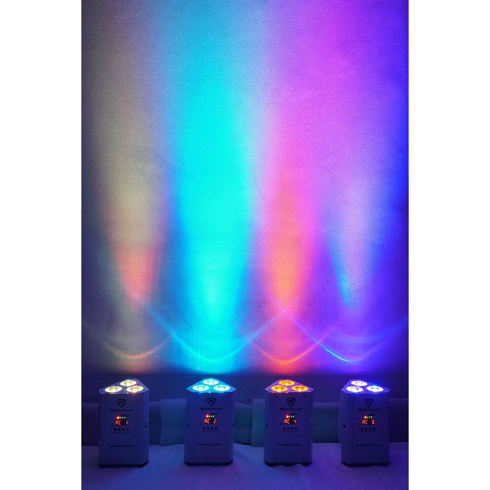 RockWedge LED White 10-Pack + RLB30 Lighting Bags Bundle