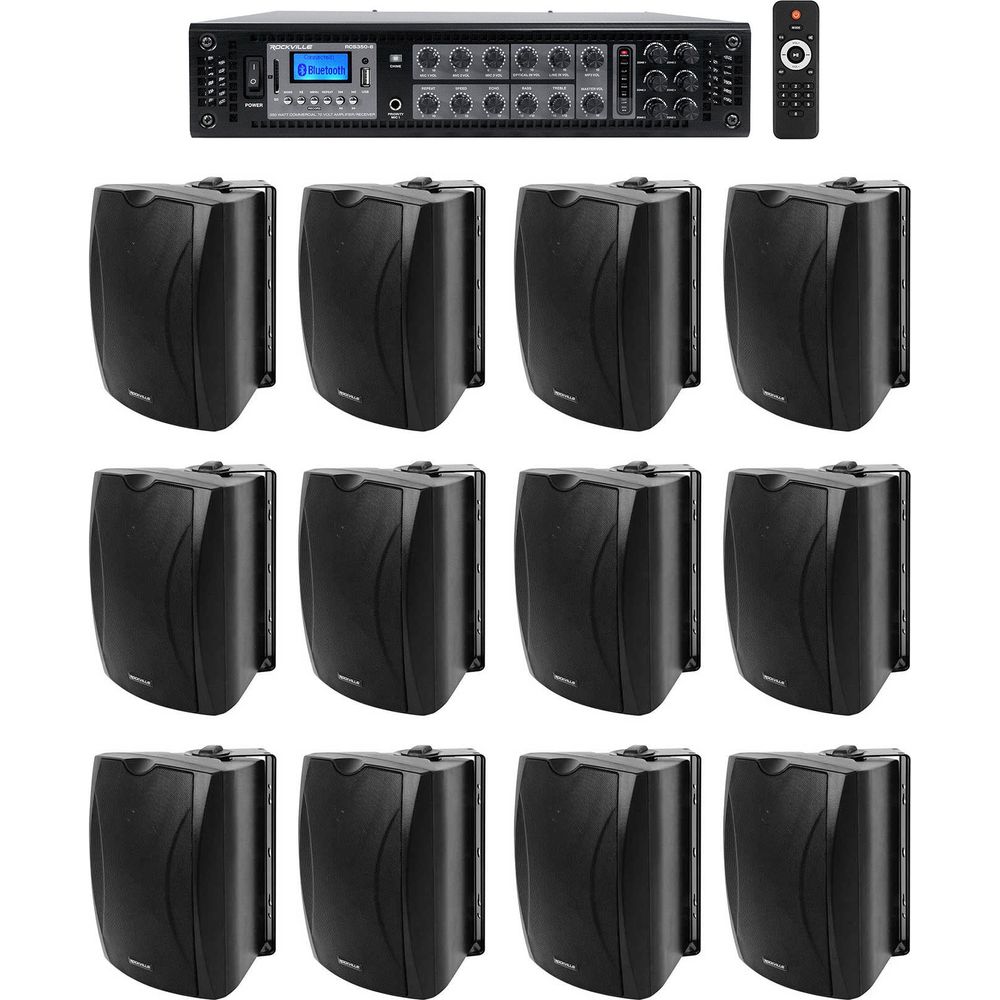 WET-6 Black 12-Pack + RCS350-6 Amplifier Bundle