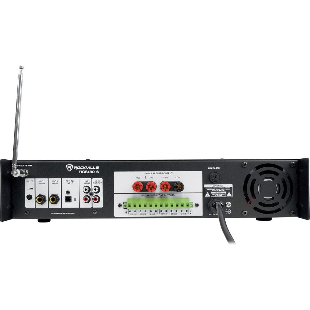 CONTROL 12C/T White 12-Pack + RCS180-6 6-Zone 180W Amp Bundle