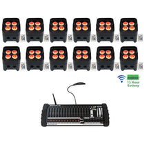 BEST PAR 50 12-Pack + ROCKFORCE W4 DMX Controller Bundle
