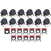 RockPAR50 LED RGB 12-Pack + DMX Cable Bundle