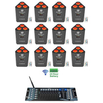 RockWedge LED 12-Pack + ROCKFORCE W2 Controller Bundle