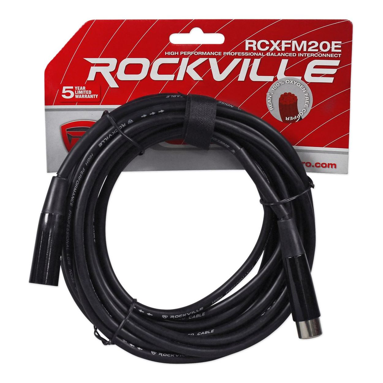 (16) Rockville RCXFM20E-B 20 Foot Female to Male XLR Mic Cables 100% Copper