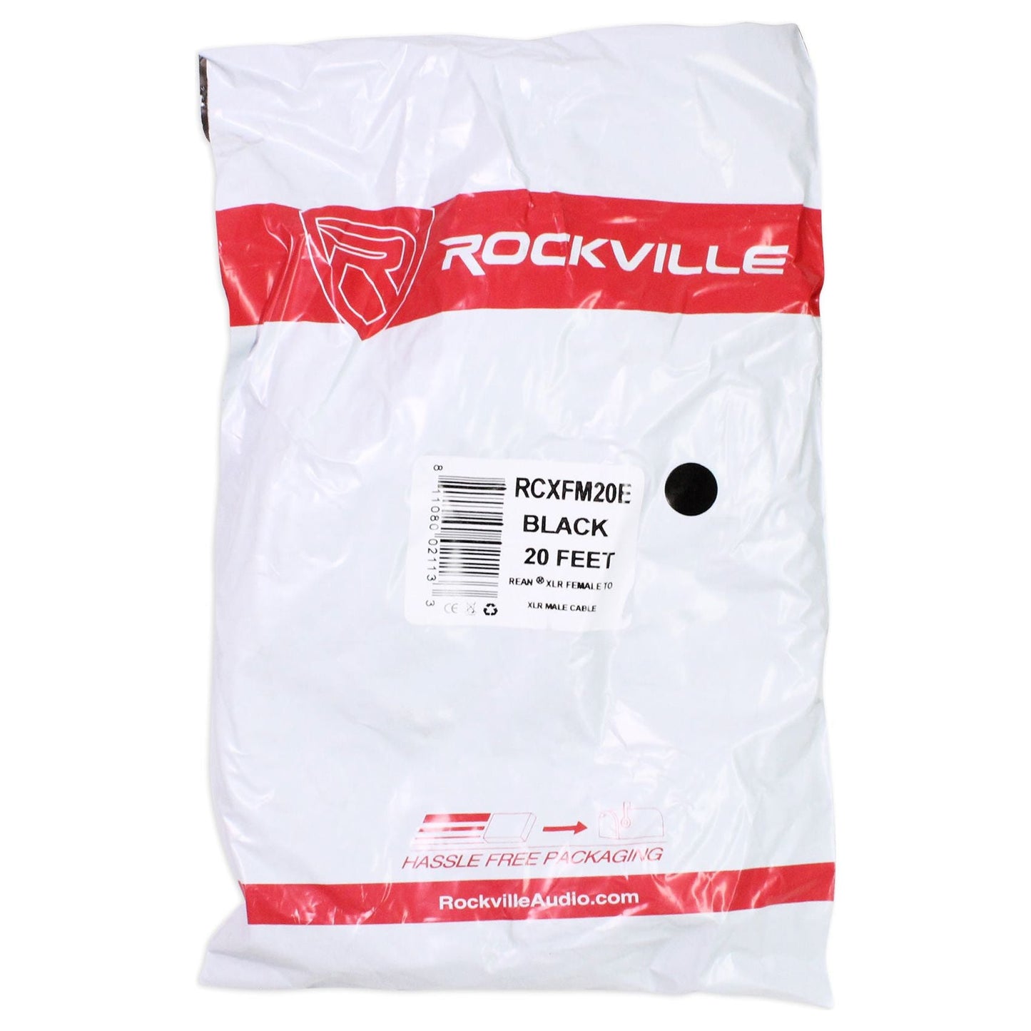 (16) Rockville RCXFM20E-B 20 Foot Female to Male XLR Mic Cables 100% Copper