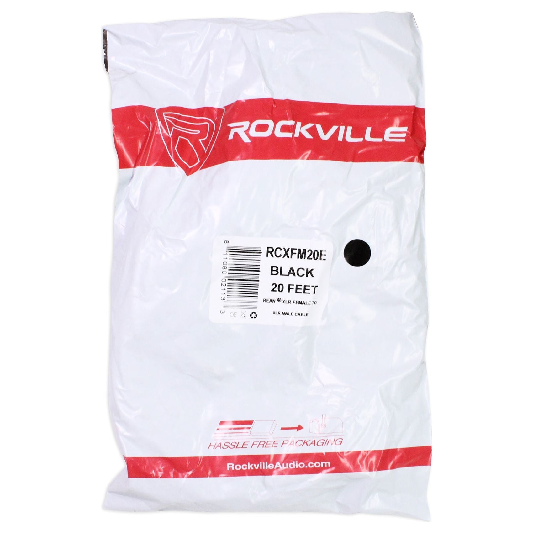 (16) Rockville RCXFM20E-B 20 Foot Female to Male XLR Mic Cables 100% Copper