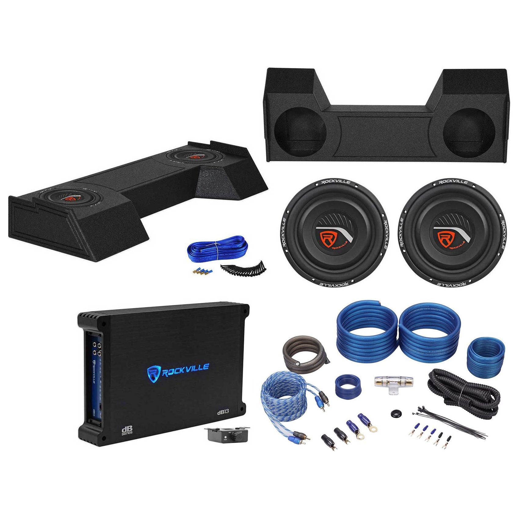 W12T4S4 12" Shallow Subwoofers 2-Pack + dB13 Amplifier Bundle