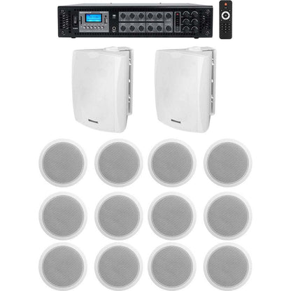 WET-6W White + CCL6T 12-Pack + RCS180-6 Amplifier Bundle