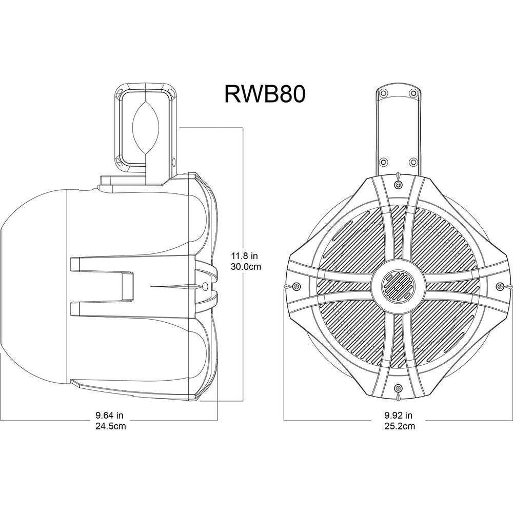 RWB90B Black + 360° Swivel Tower Hardware Bundle