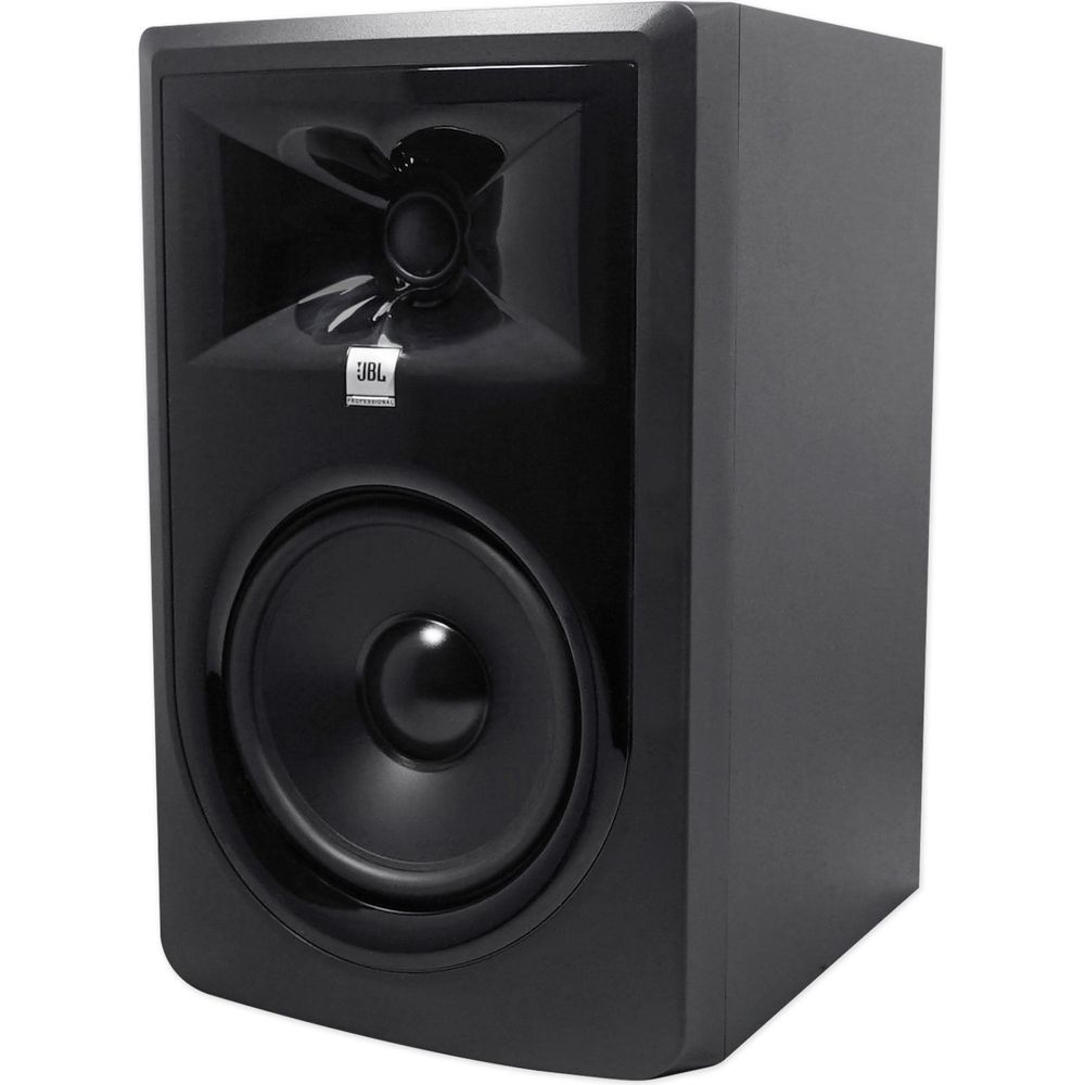 (2) JBL 306P MkII 6" Powered Studio Reference Monitors+Stands+Pads+XLR Cables