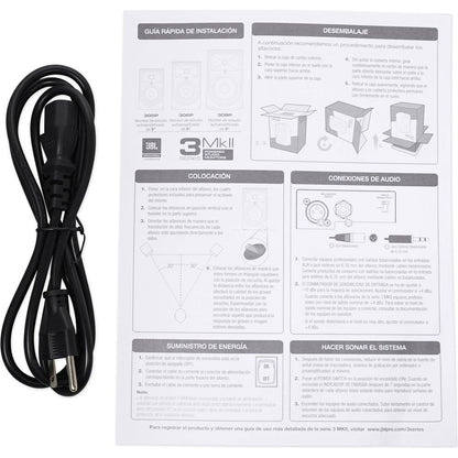 (2) JBL 306P MkII 6" Powered Studio Reference Monitors+Stands+Pads+XLR Cables