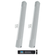 JBL COL800 White 2-Pack + RCS180-6 Amplifier Bundle