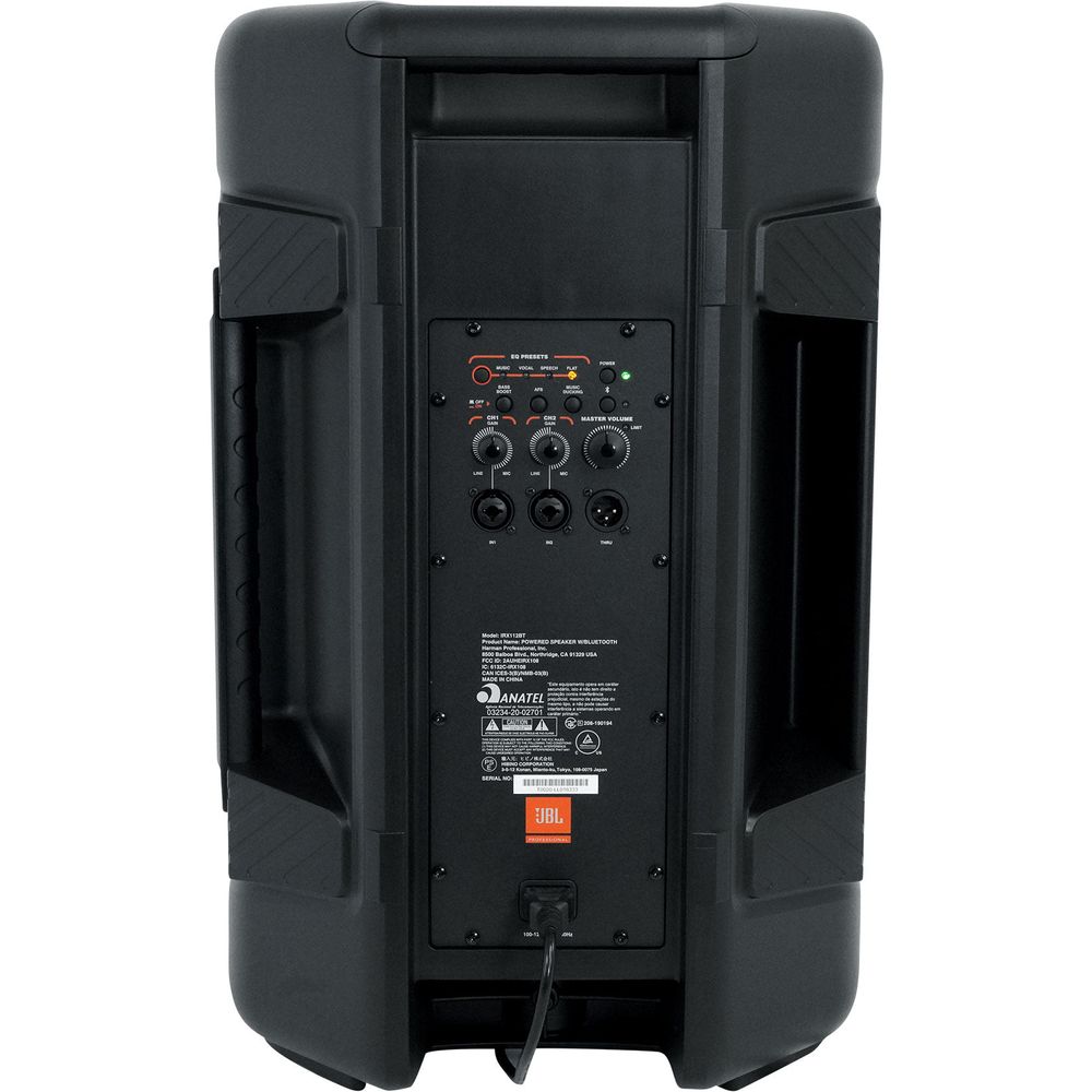 (2) JBL IRX112BT 12" 1300w Powered DJ Portable PA Speakers w/ Bluetooth+Stands