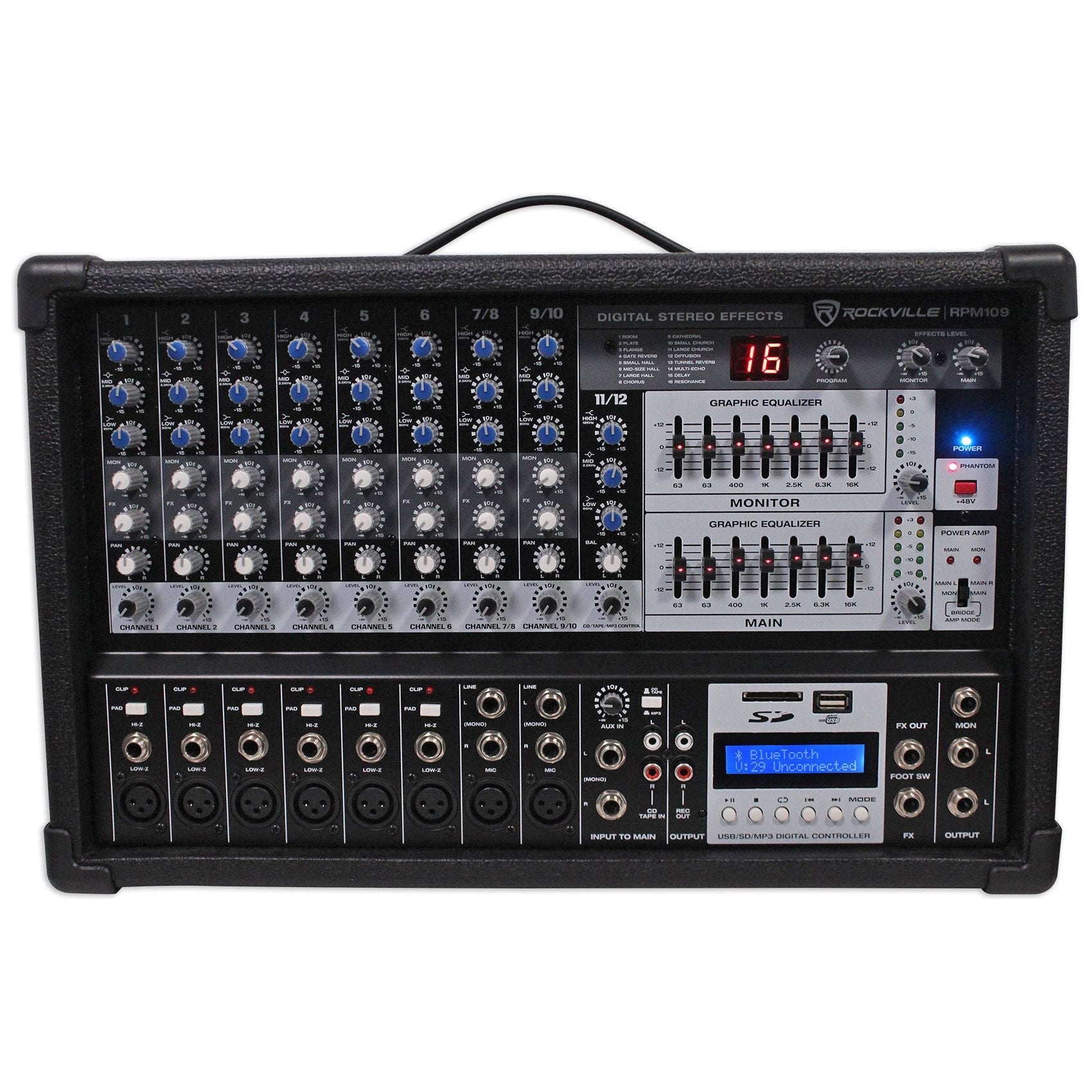 (2) JBL JRX225 Dual 15" 4000w DJ/PA Speakers+Powered 12-Ch. Mixer w/ 7 Band EQ