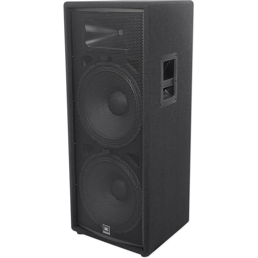 (2) JBL Pro JRX225 2000 Watt Dual 15" DJ PA Speakers+Power Amplifier+Cables