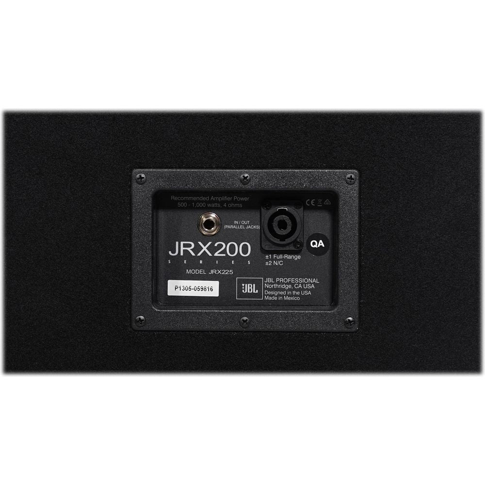 (2) JBL Pro JRX225 2000 Watt Dual 15" DJ PA Speakers+Power Amplifier+Cables