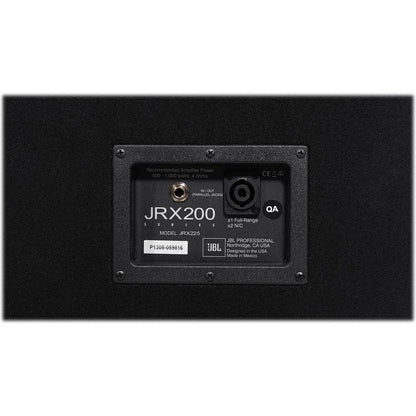 (2) JBL Pro JRX225 2000 Watt Dual 15" DJ PA Speakers+Power Amplifier+Cables