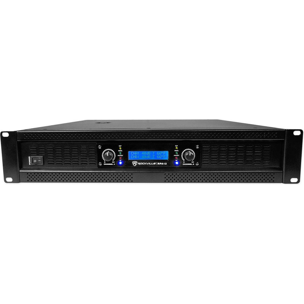 (2) JBL Pro JRX225 2000 Watt Dual 15" DJ PA Speakers+Power Amplifier+Cables