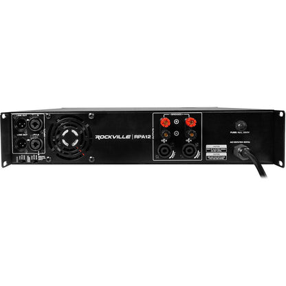 (2) JBL Pro JRX225 2000 Watt Dual 15" DJ PA Speakers+Power Amplifier+Cables