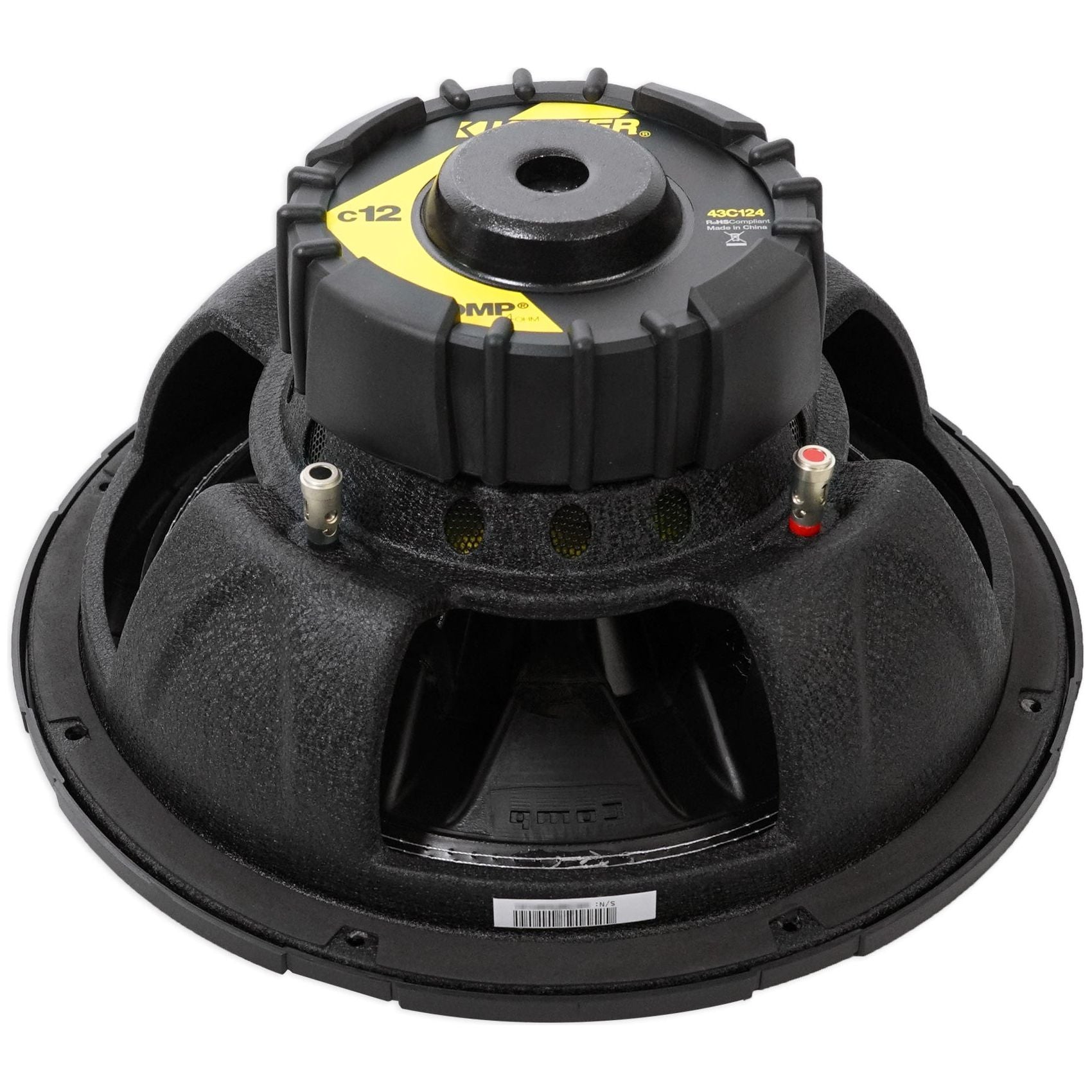 (2) KICKER 43C124 Comp 12" 600 Watt Car Subwoofers+Sealed Sub Box Enclosure