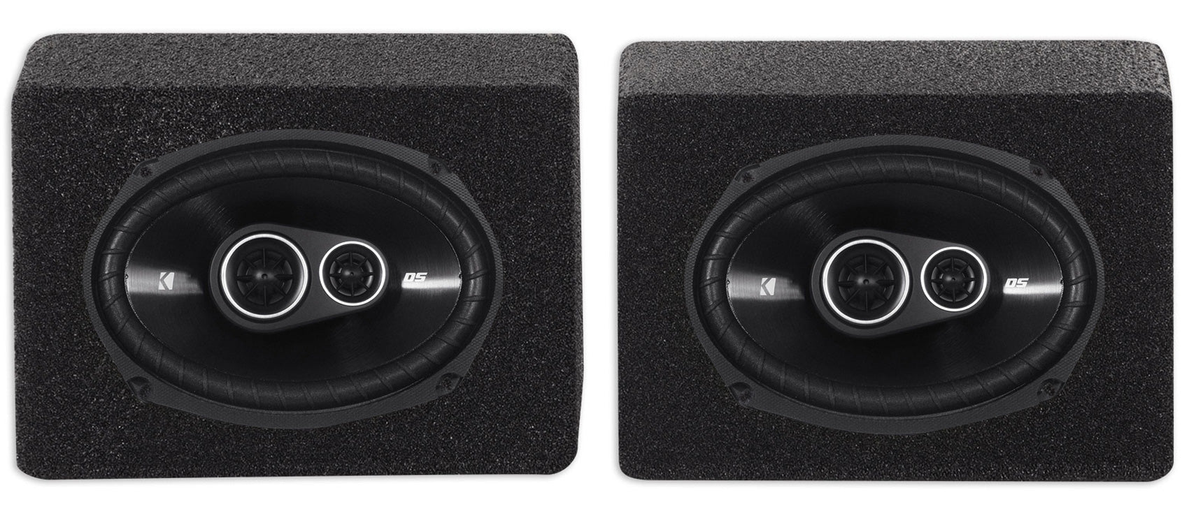 (2) Kicker 43DSC69304 DSC6930 6x9 360w 3-Way Car Speakers+(2) Enclosures DS693