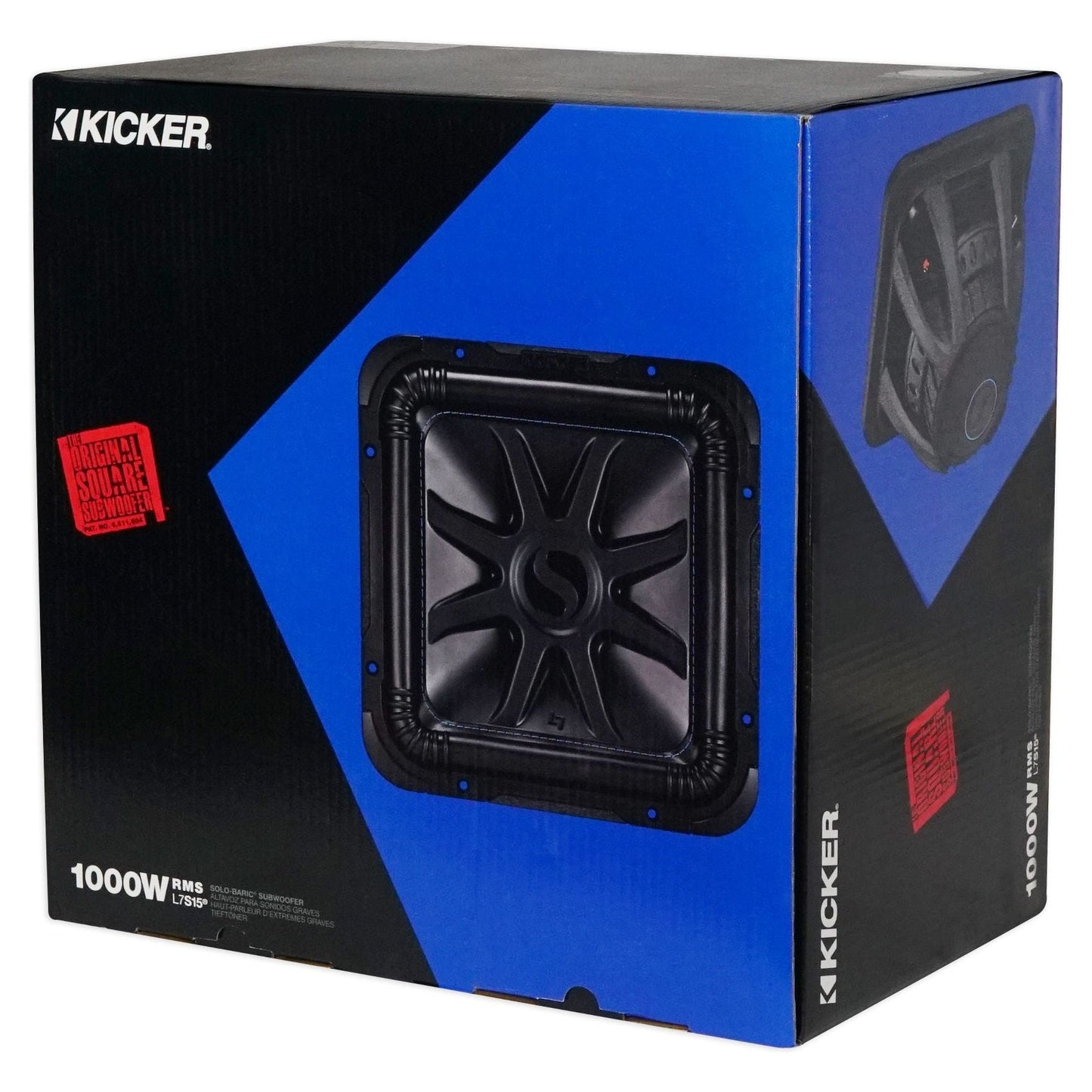 (2) Kicker 44L7S15-4 15" 4000 Watt Solobaric L7S Subwoofers+Amp+Sub Box+Wire Kit