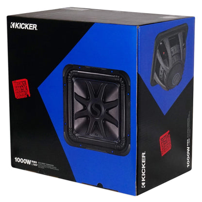 (2) Kicker 44L7S152 15" 4000W Solobaric L7S Subwoofers+Mono Amplifier+Amp Kit