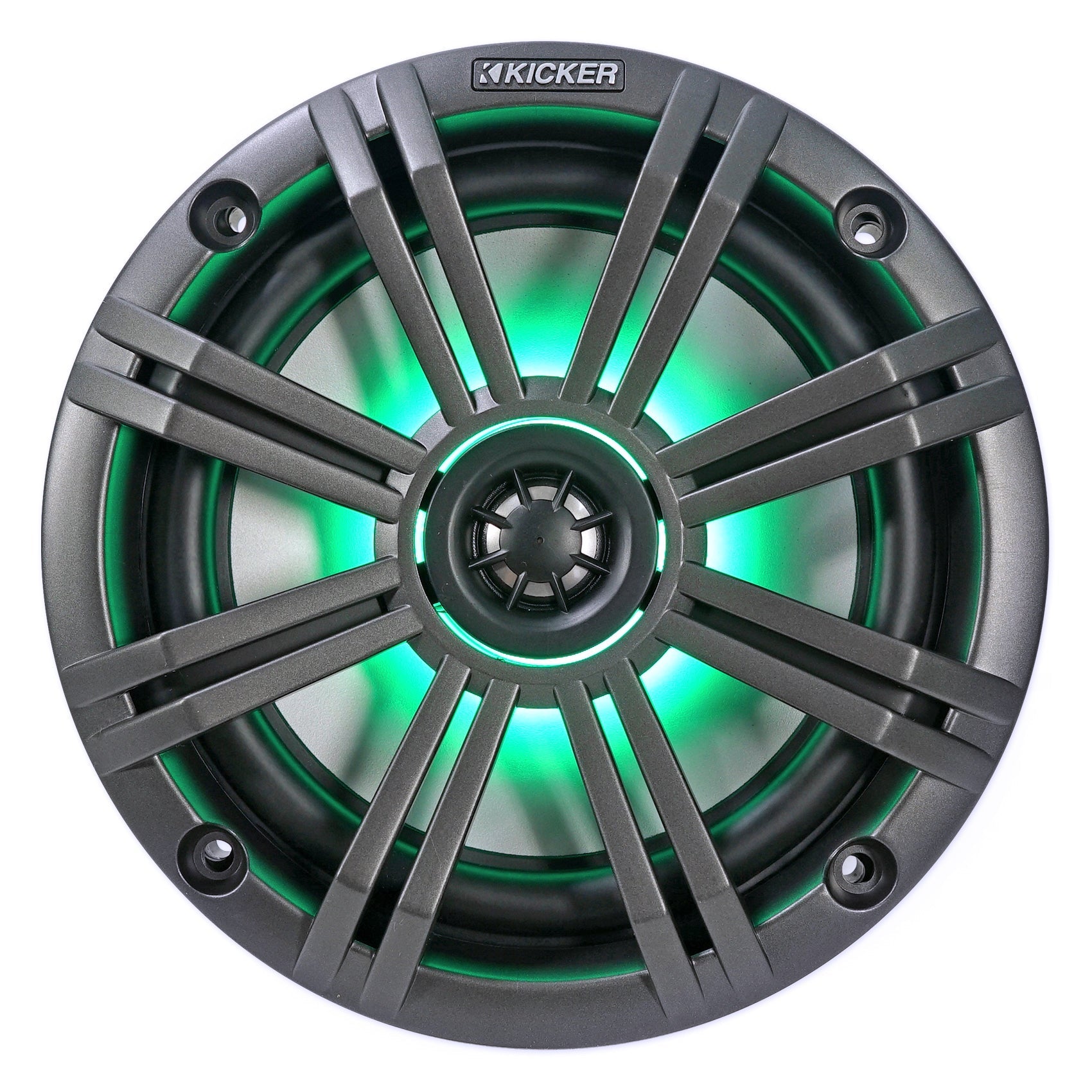 (2) KICKER 45KM654L 6.5" 390w Marine LED Speakers+2-Channel Amplifier+Amp Kit