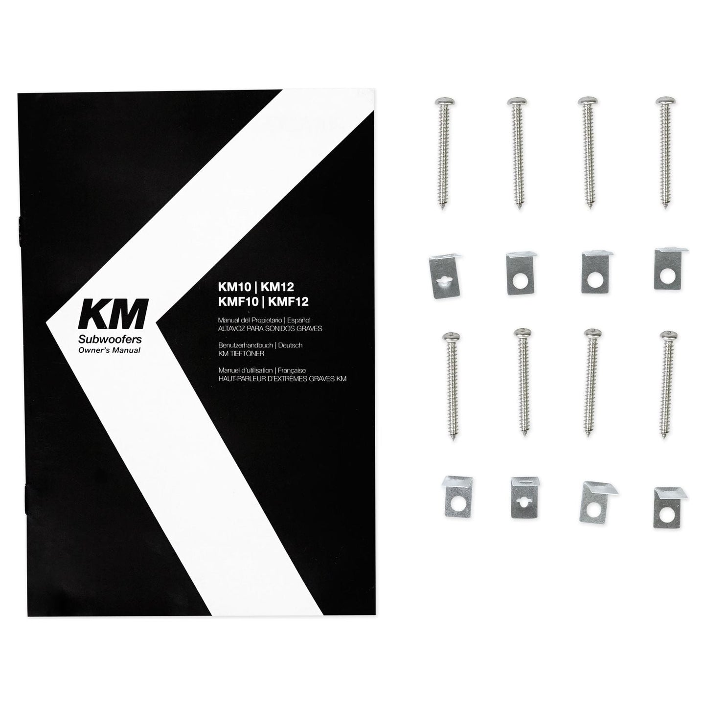 (2) KICKER 45KMF104 10" 350w Free-Air Marine Boat Subwoofers+Amplifier+Amp Kit